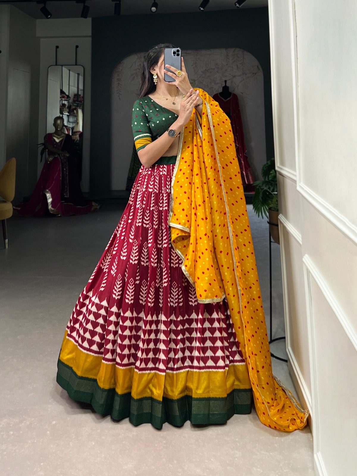 Lehenga Choli Tussar Silk - Image 4