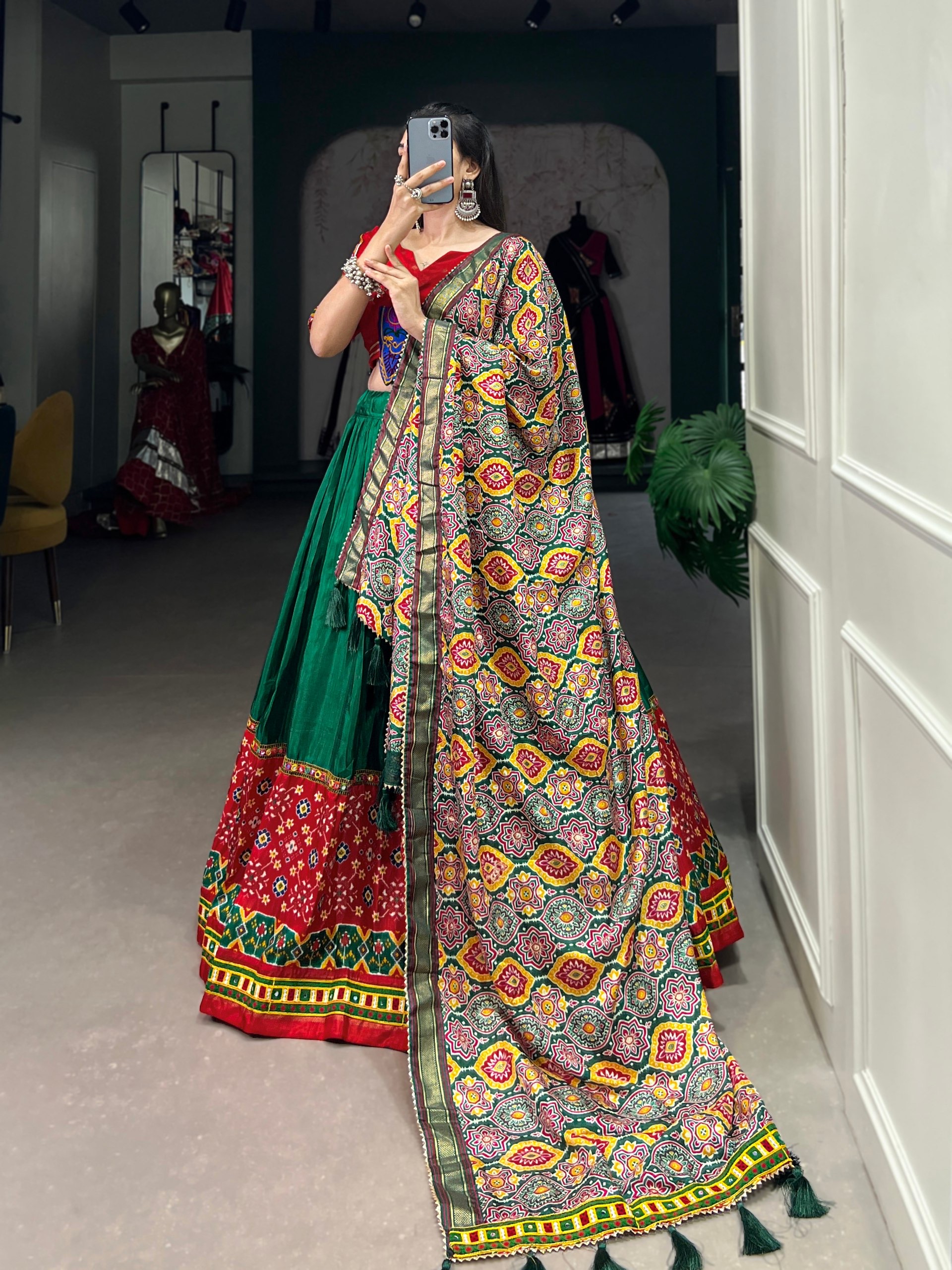 Navratri Lehenga Choli Dola Silk - Image 4