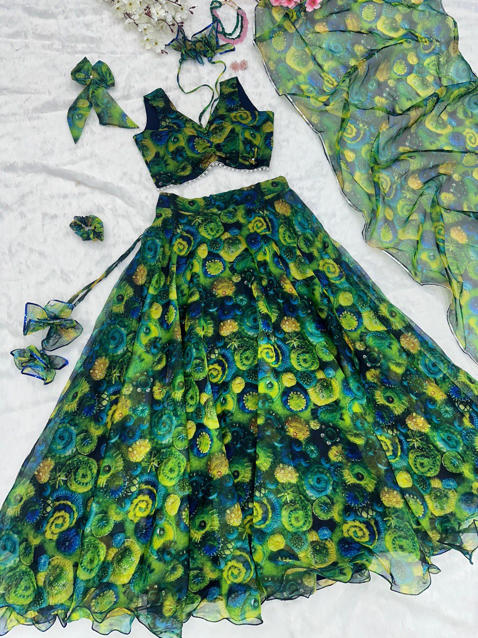 Lehenga Choli Pure Organza - Image 5