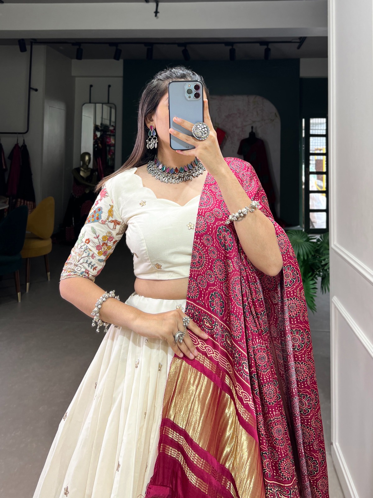 Lahenga Choli Khadi Cotton - Image 5