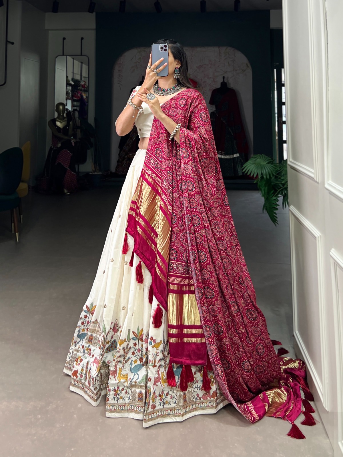 Lahenga Choli Khadi Cotton - Image 4