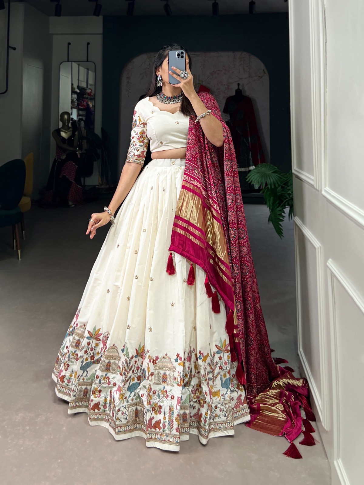 Lahenga Choli Khadi Cotton