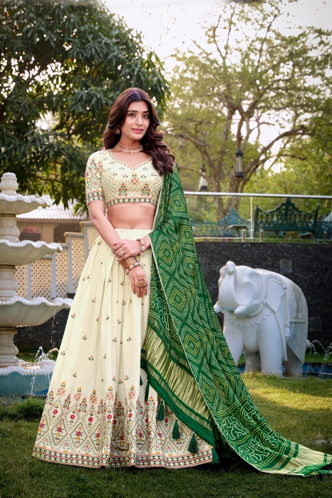 Lehenga Choli Khadi Cotton