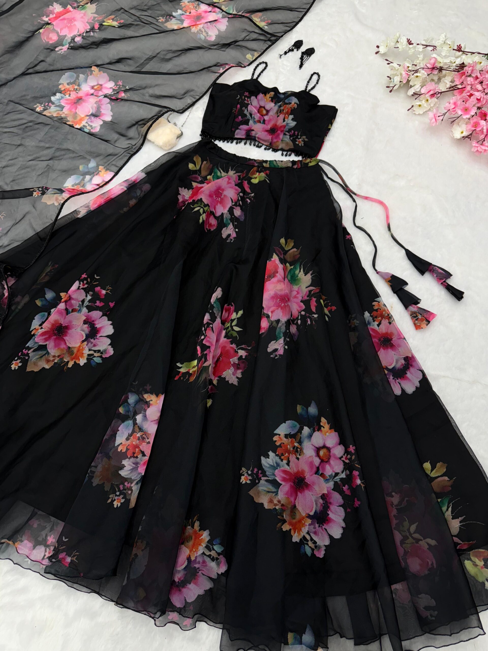 Lehenga Choli Floral Printed - Image 5