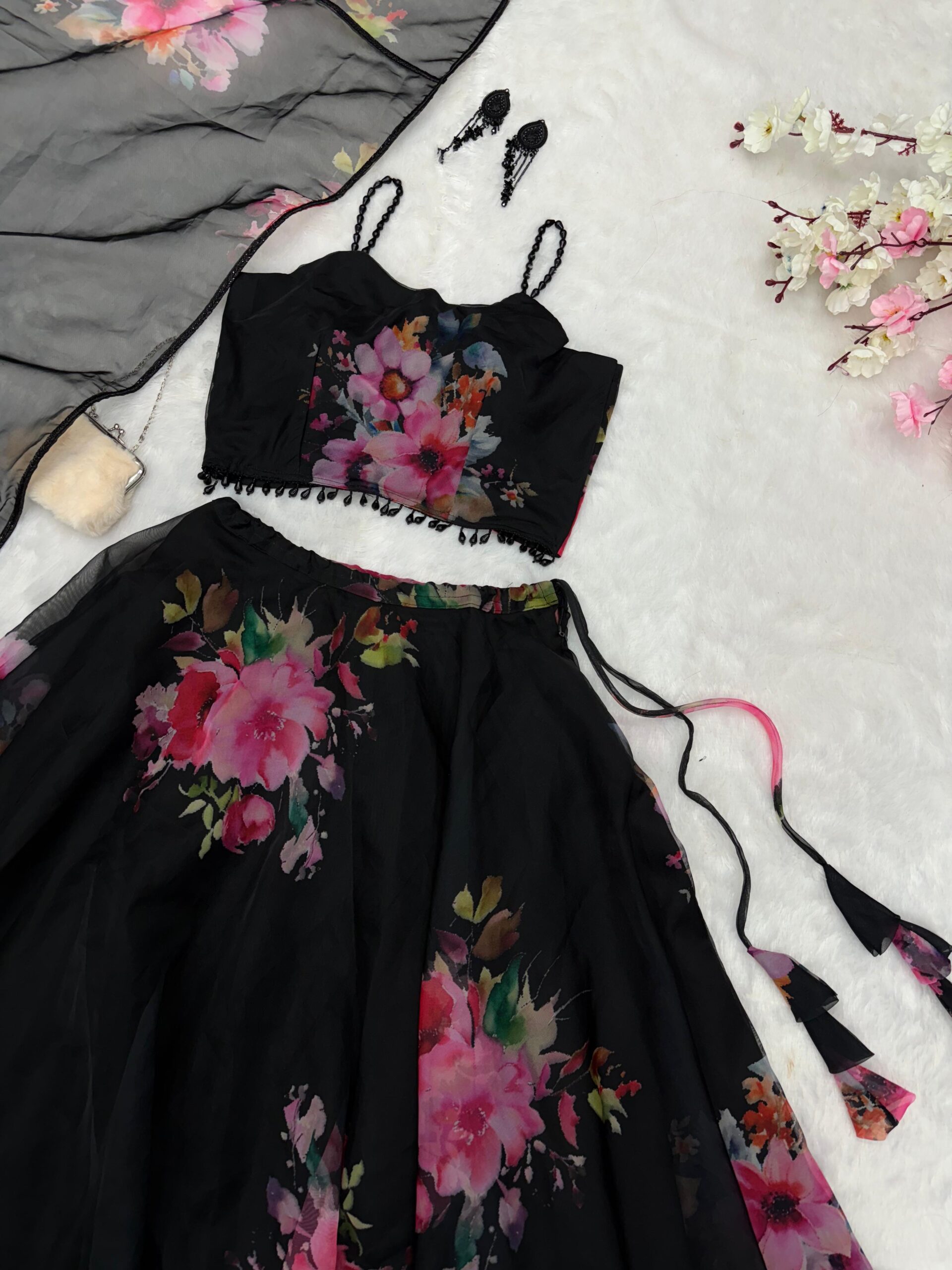 Lehenga Choli Floral Printed - Image 3
