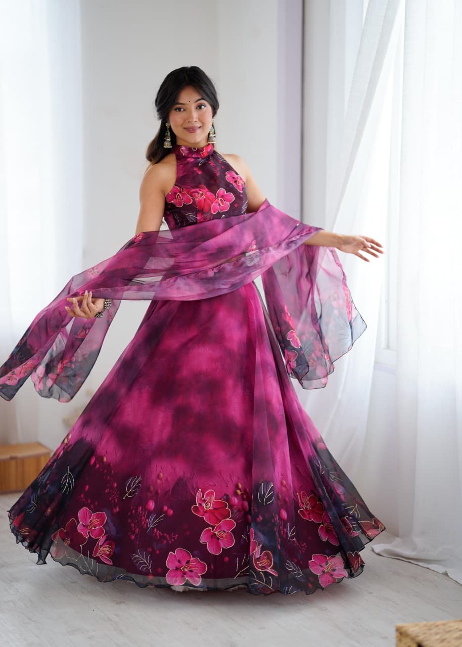 Organza Lehenga Choli - Image 5