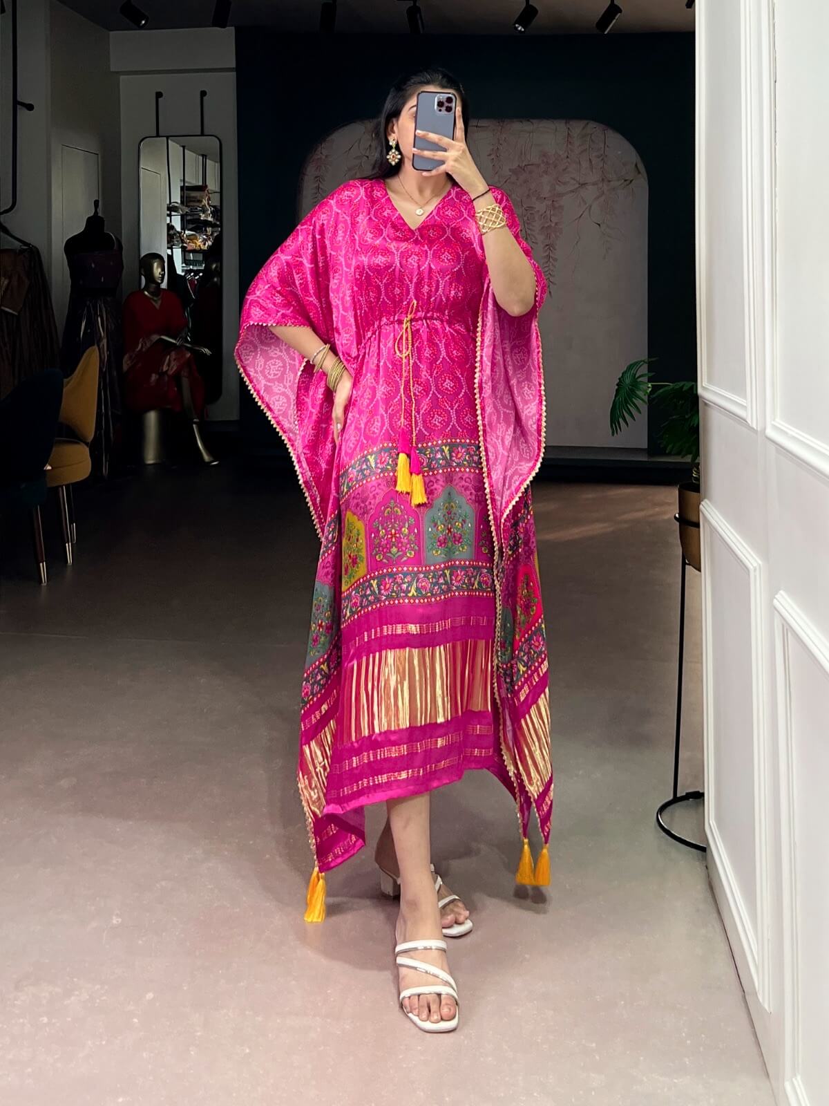 Kaftan Pure Gaji Silk Fabric